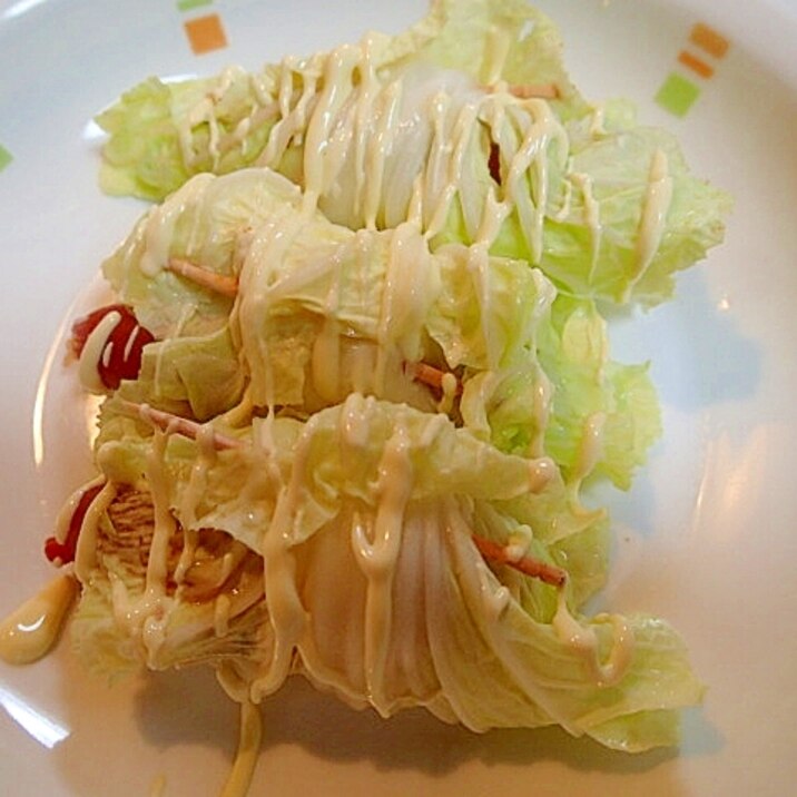 レンジで簡単 ウインナーの白菜巻き レシピ 作り方 By ぷ みぃまま 楽天レシピ